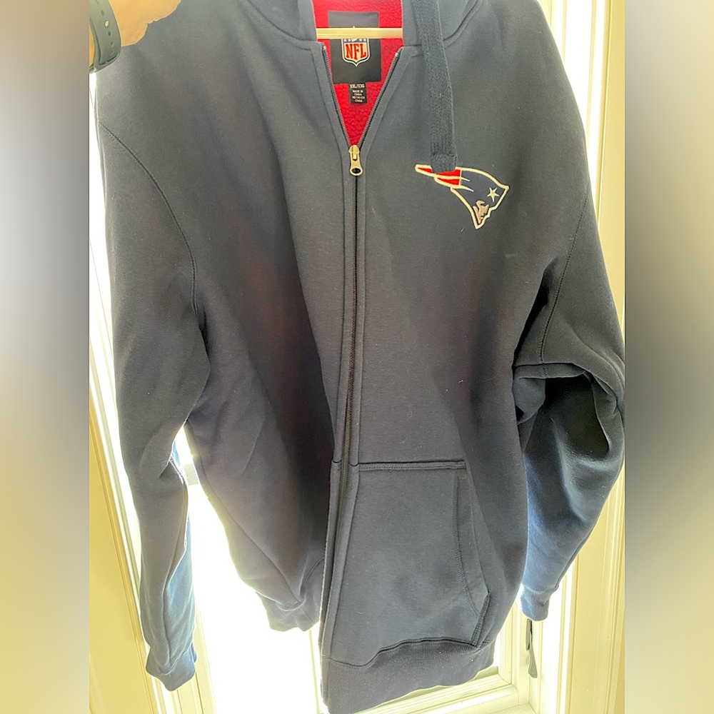 NWOT New England Patriots authentic zip up hoodie XXL